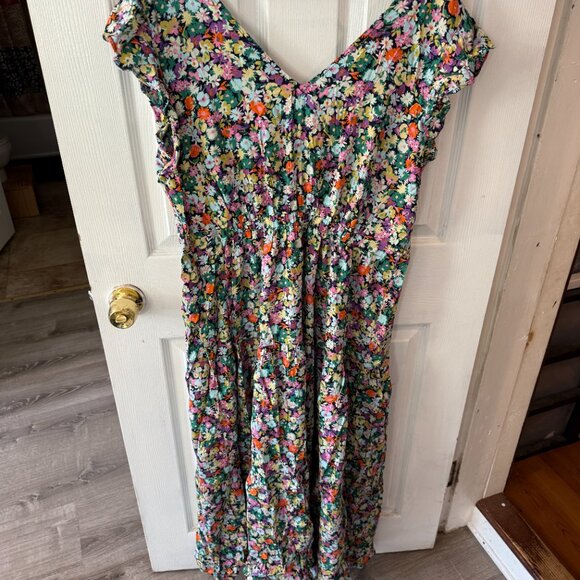 Gap Floral Maxi Dress, Cap-Sleeved - Picture 6 of 7
